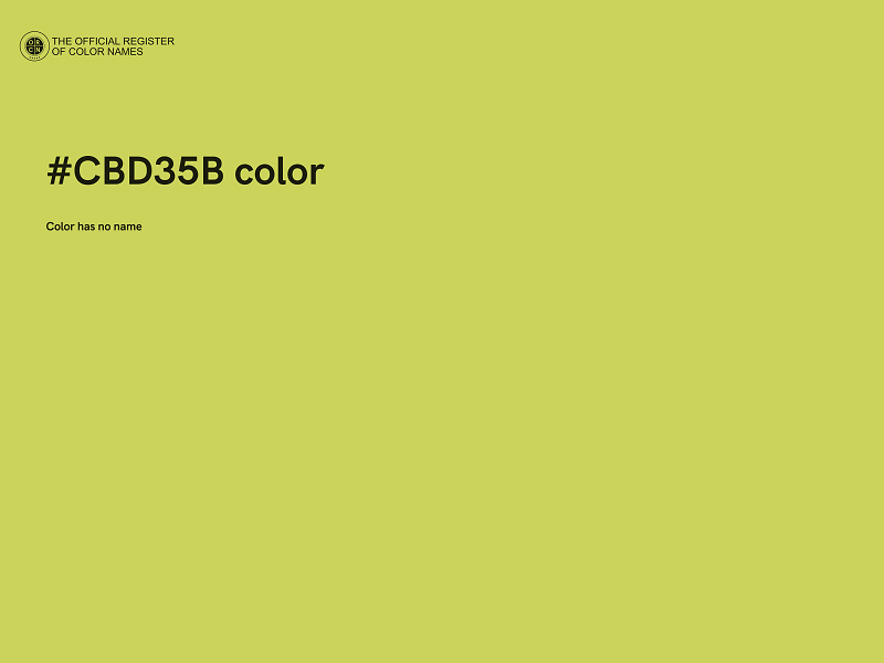 #CBD35B color image