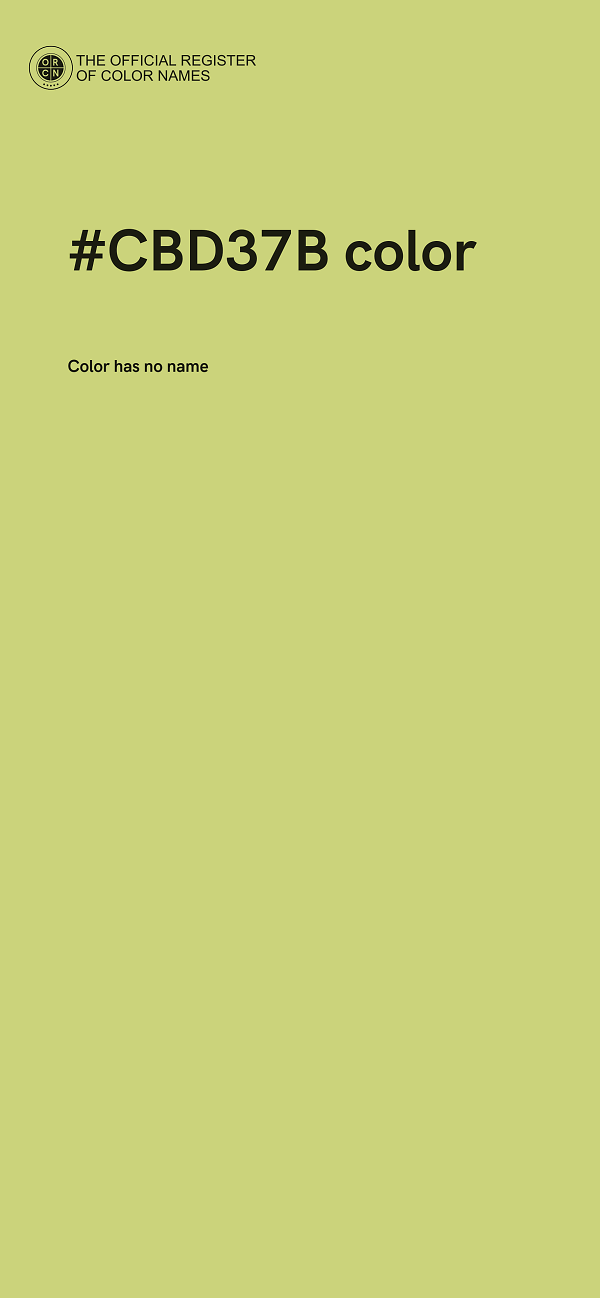 #CBD37B color image