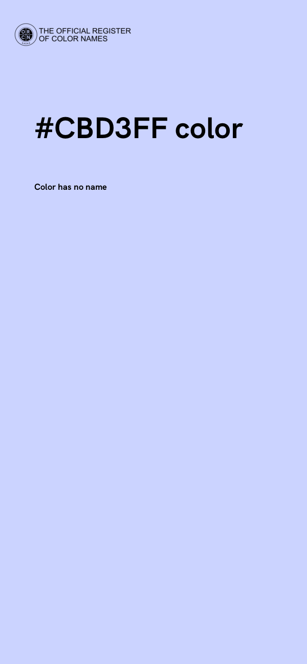 #CBD3FF color image