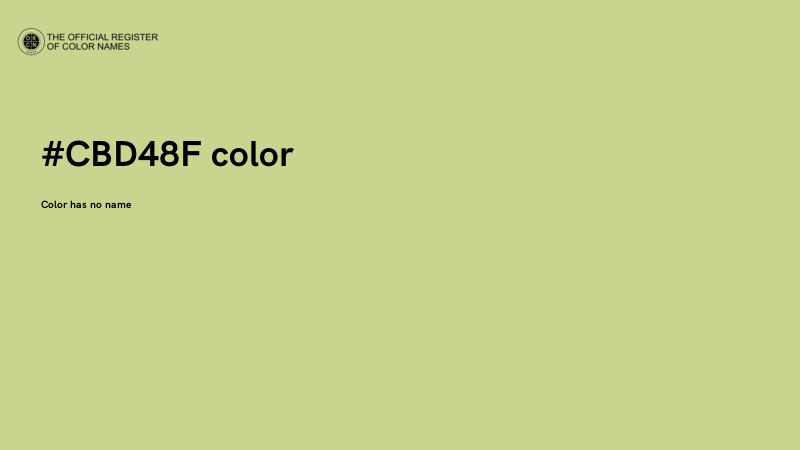#CBD48F color image