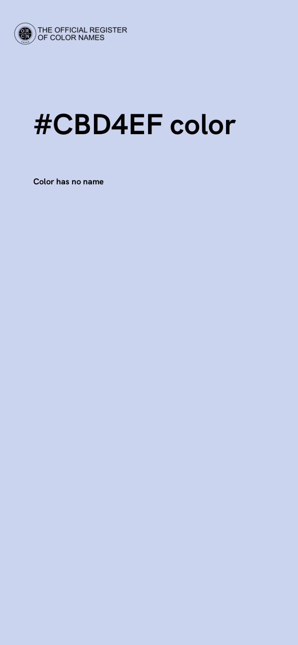 #CBD4EF color image