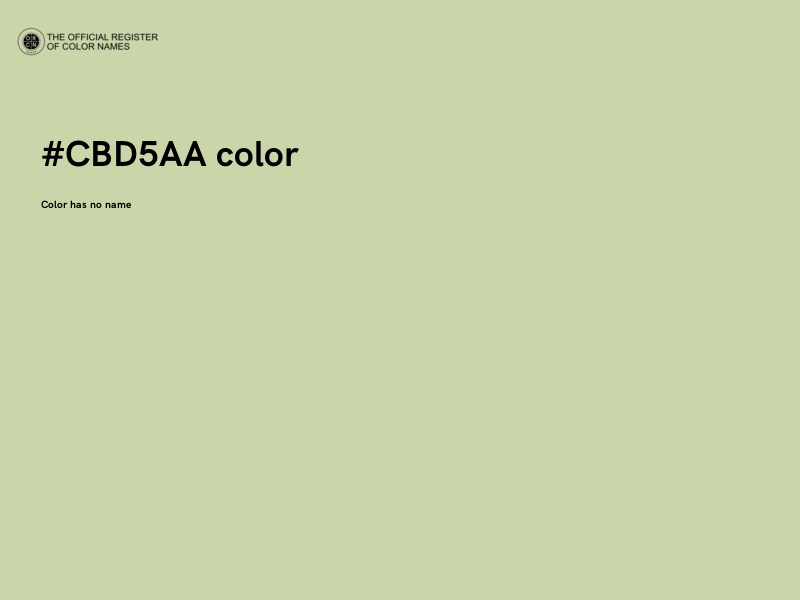 #CBD5AA color image