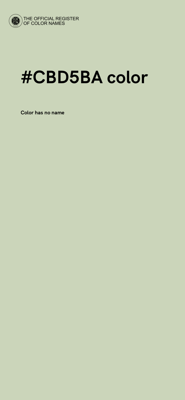 #CBD5BA color image