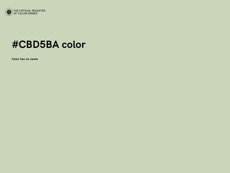 #CBD5BA color image
