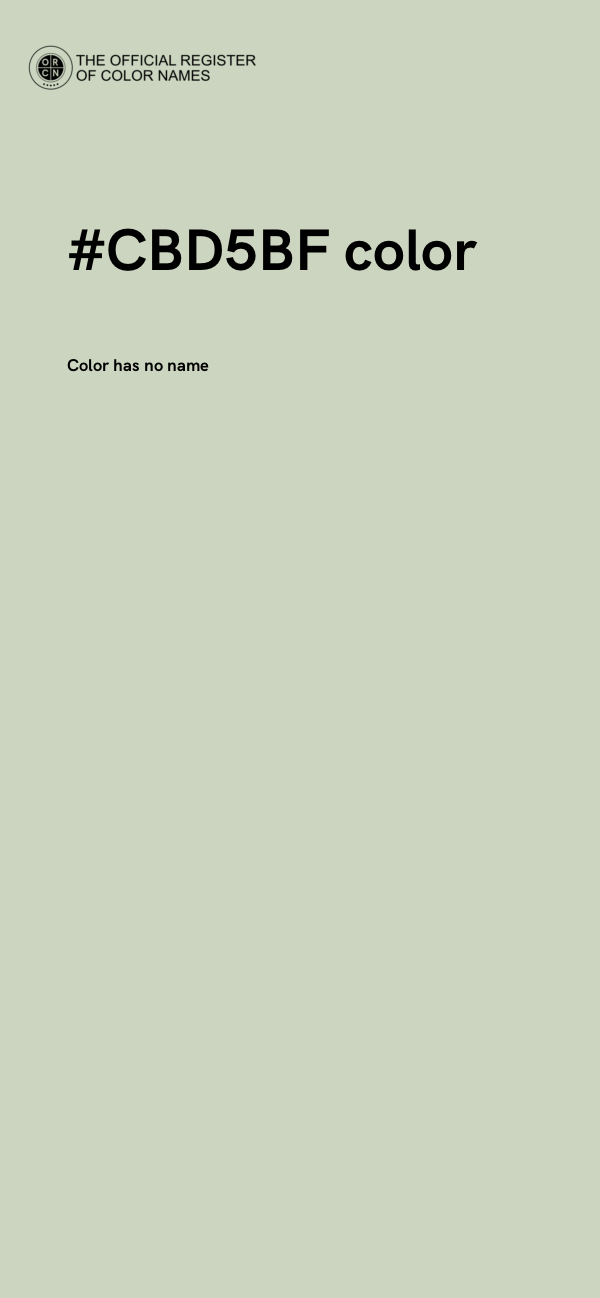 #CBD5BF color image