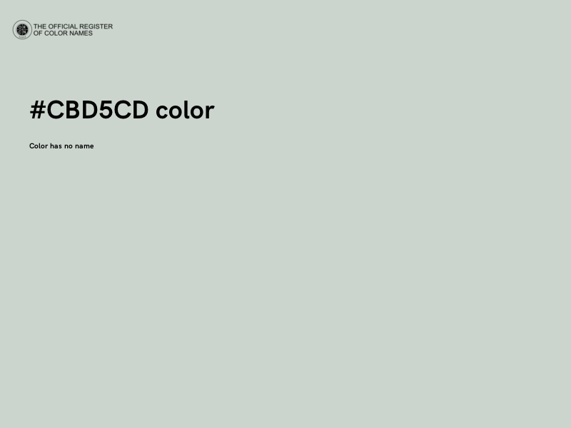 #CBD5CD color image