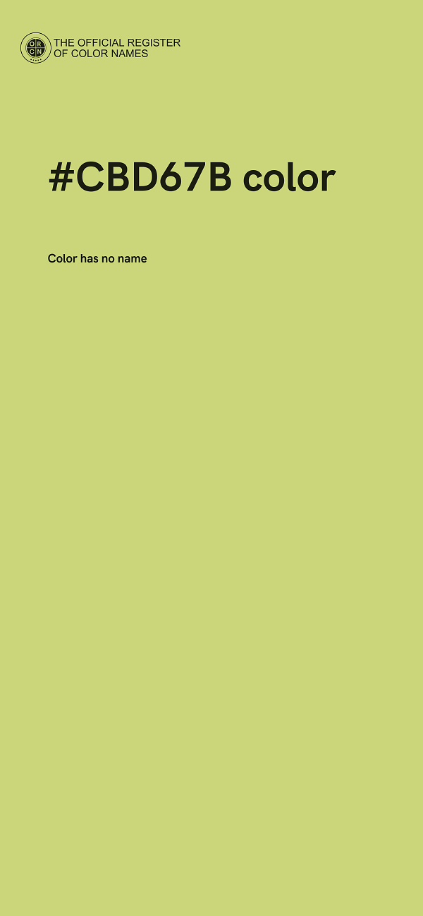 #CBD67B color image