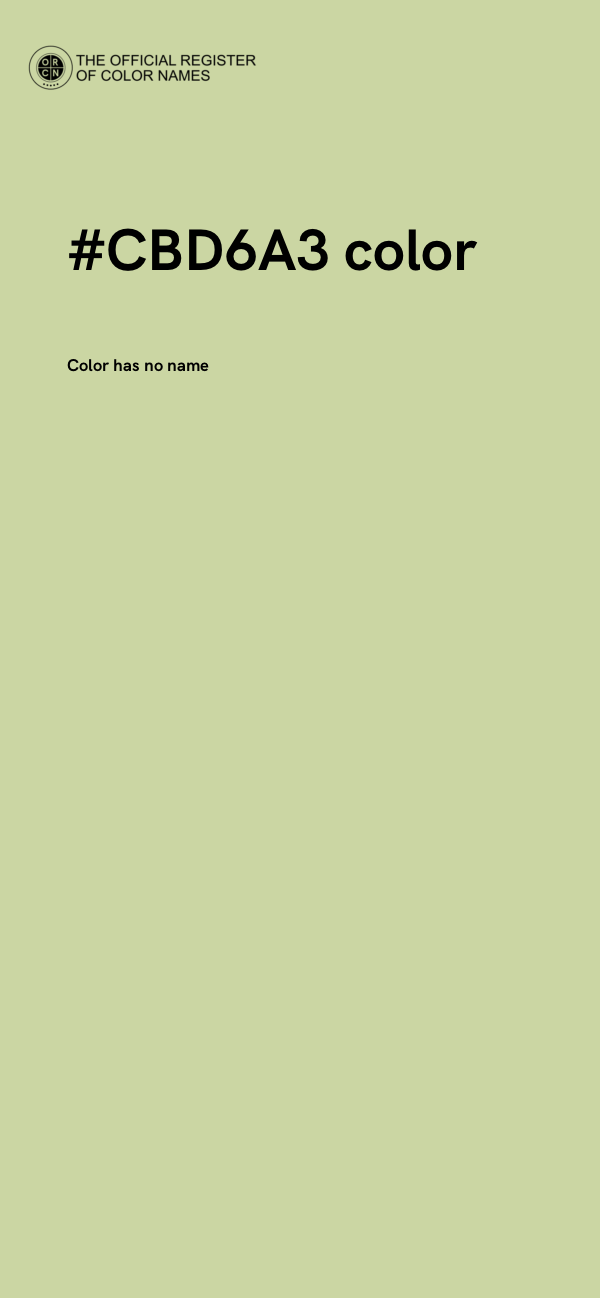 #CBD6A3 color image