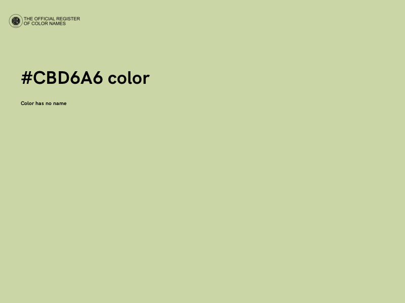 #CBD6A6 color image