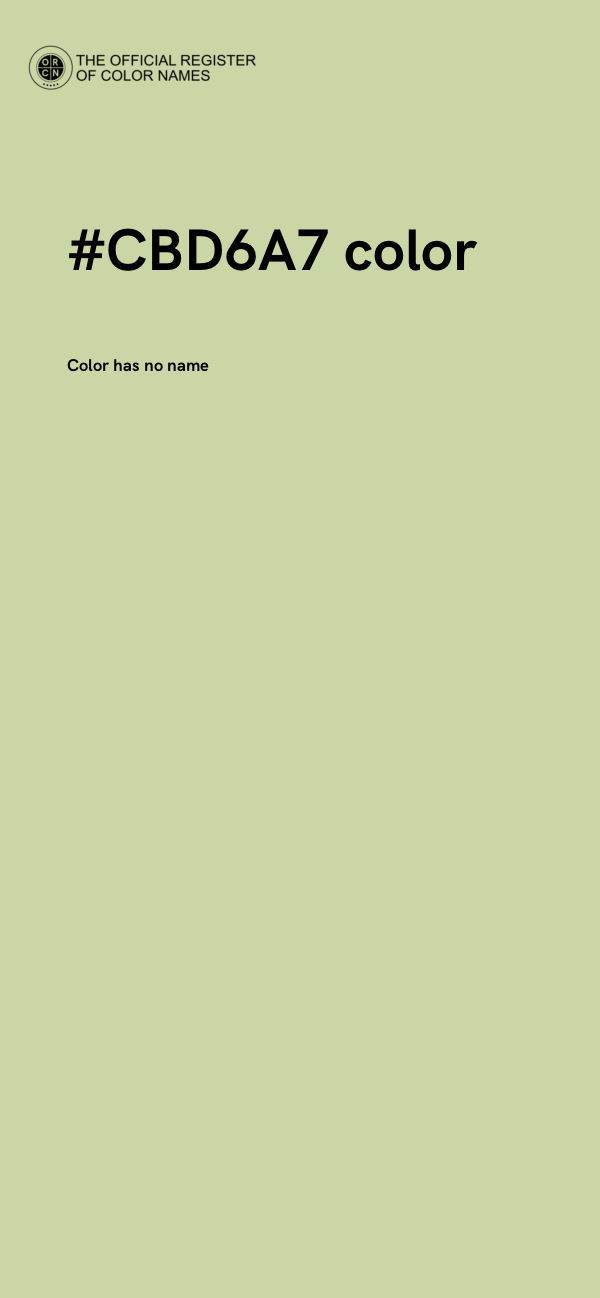 #CBD6A7 color image