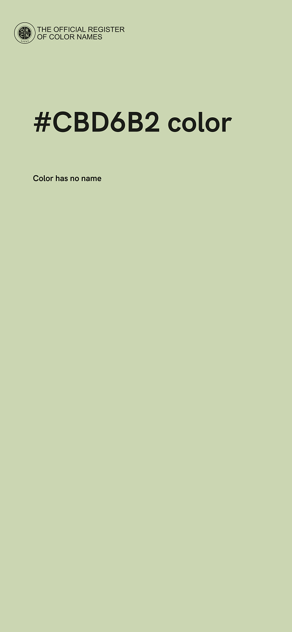 #CBD6B2 color image