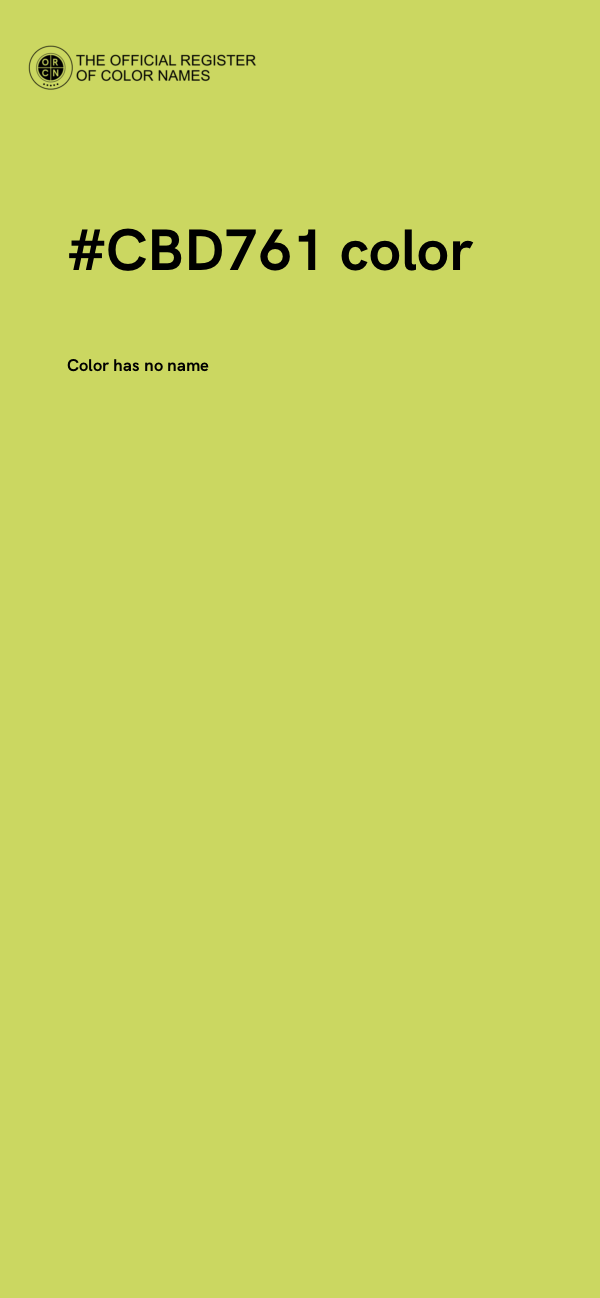 #CBD761 color image