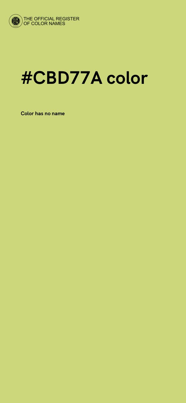 #CBD77A color image