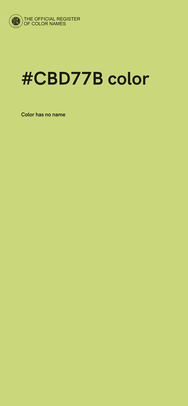 #CBD77B color image