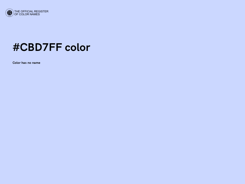 #CBD7FF color image