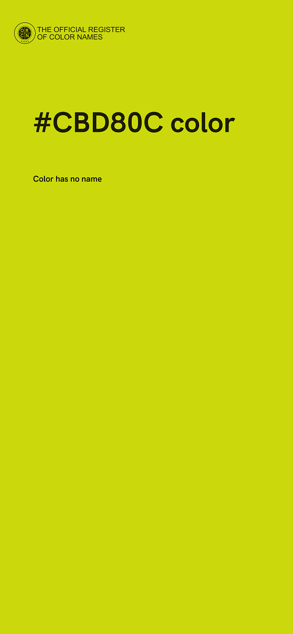 #CBD80C color image