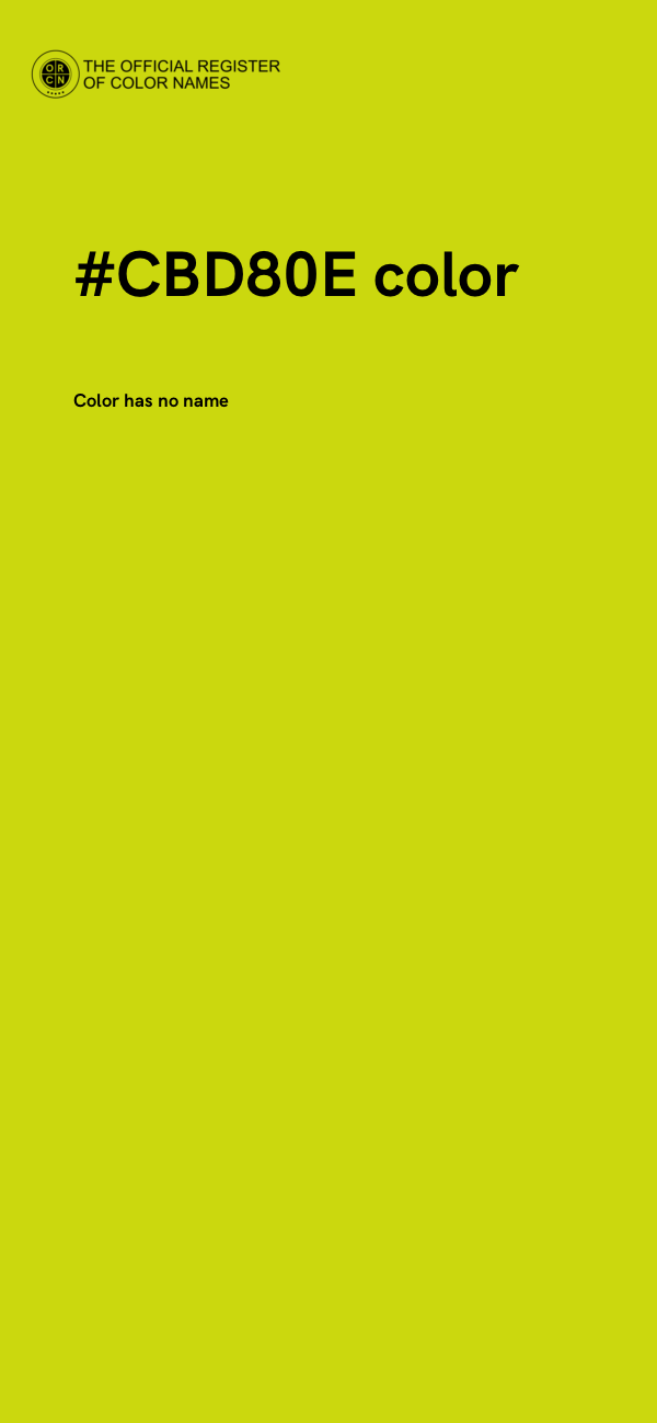 #CBD80E color image