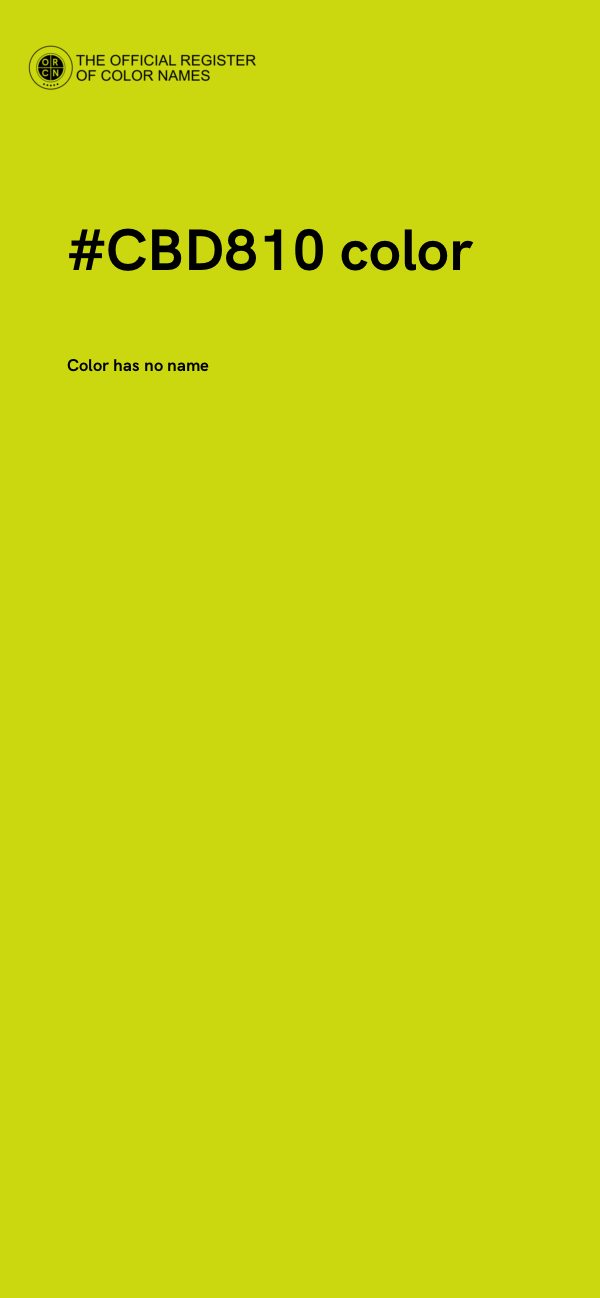 #CBD810 color image