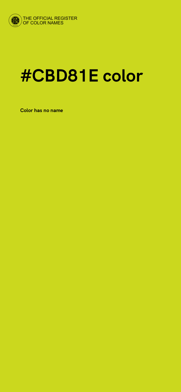 #CBD81E color image