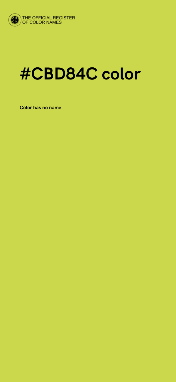 #CBD84C color image