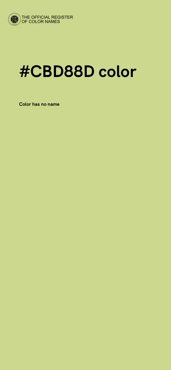 #CBD88D color image