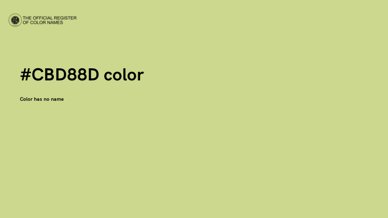 #CBD88D color image