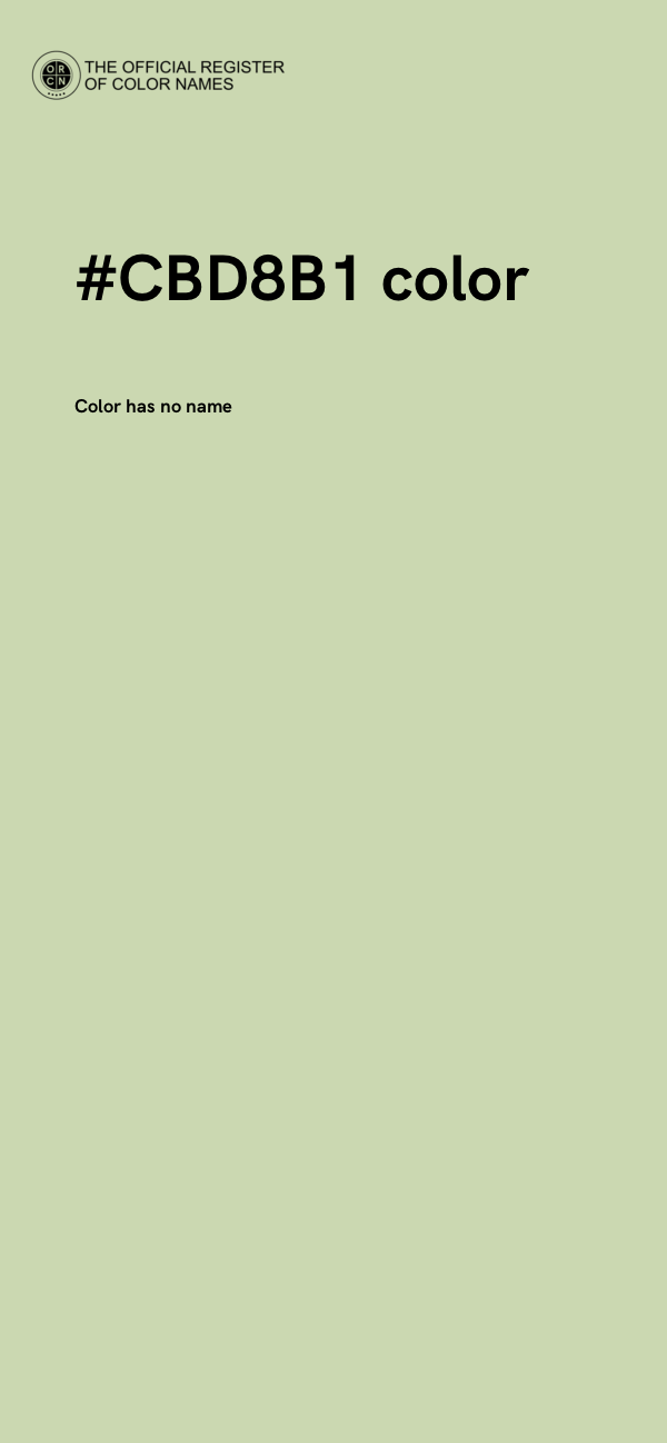 #CBD8B1 color image