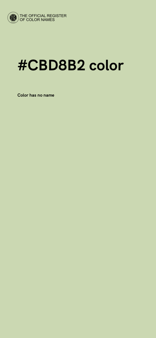 #CBD8B2 color image
