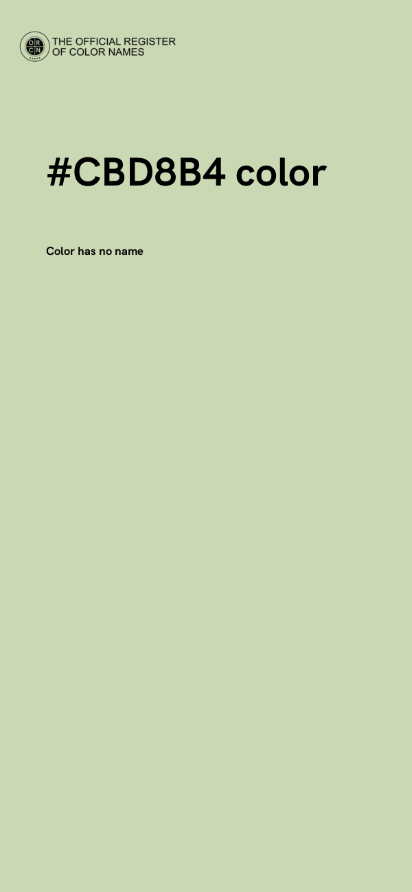 #CBD8B4 color image