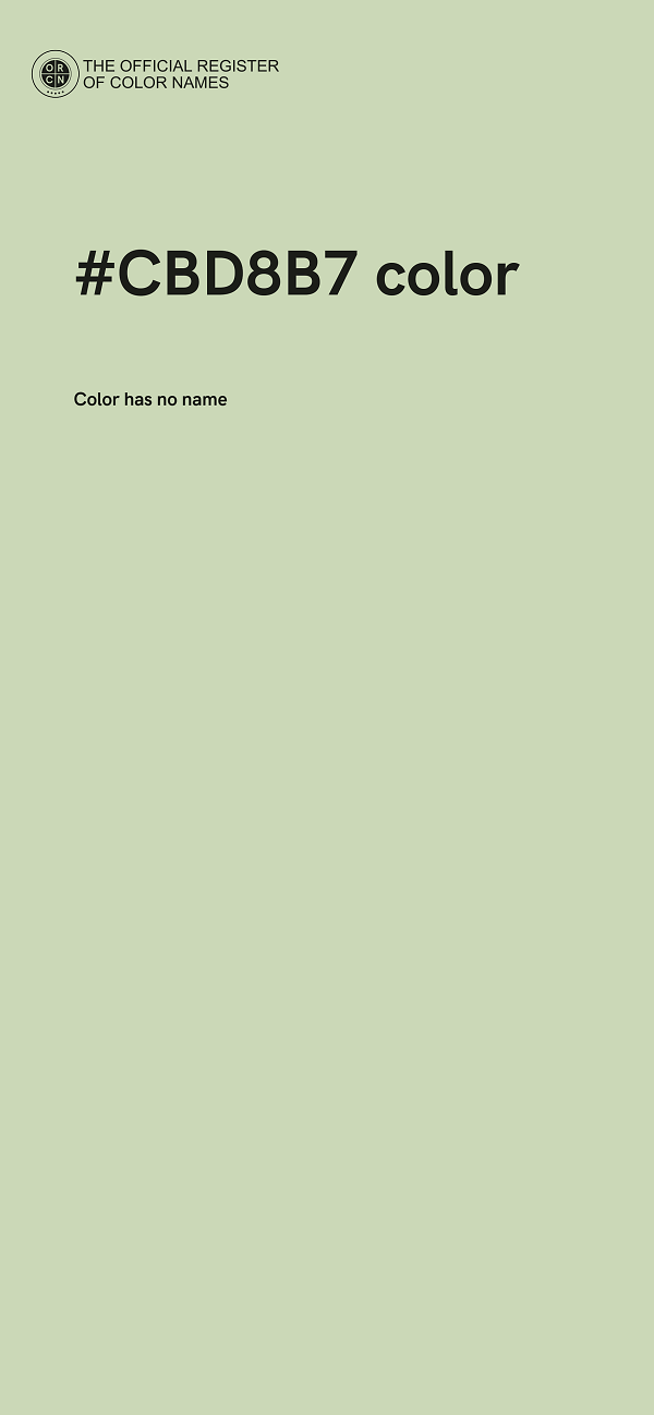 #CBD8B7 color image