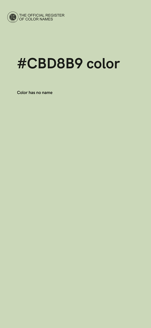 #CBD8B9 color image