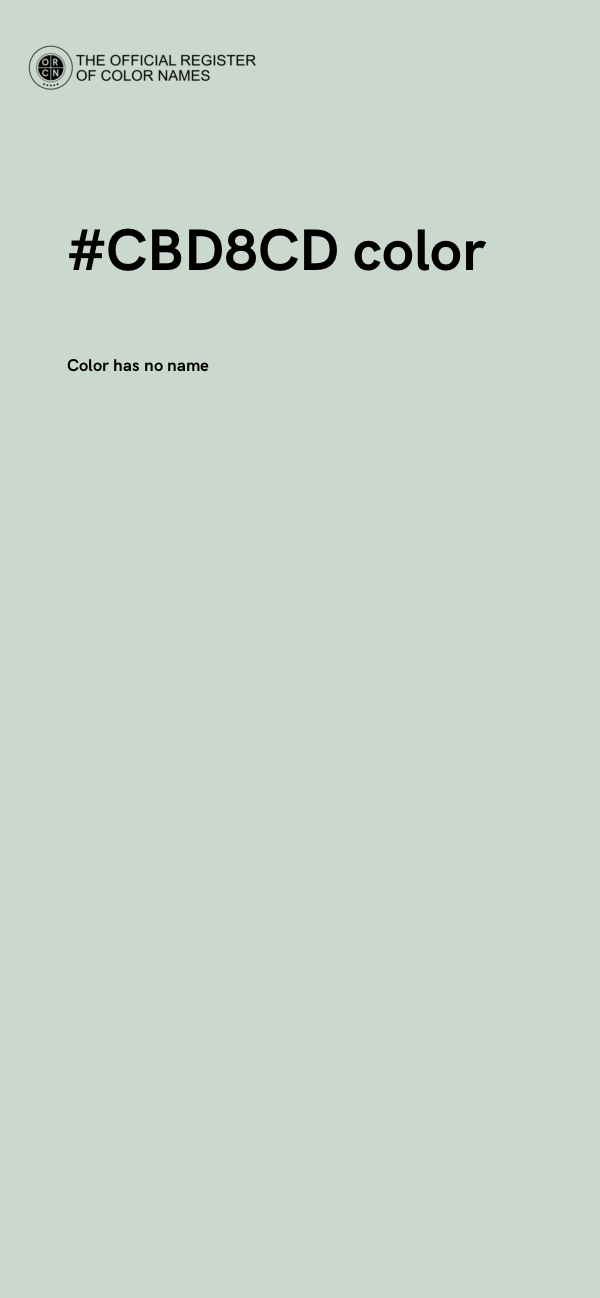 #CBD8CD color image