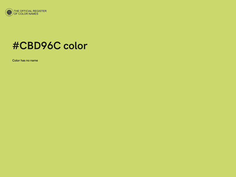 #CBD96C color image