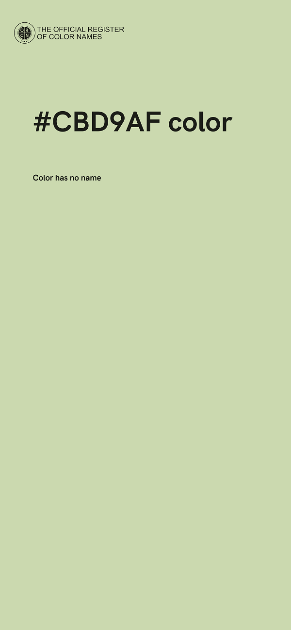 #CBD9AF color image