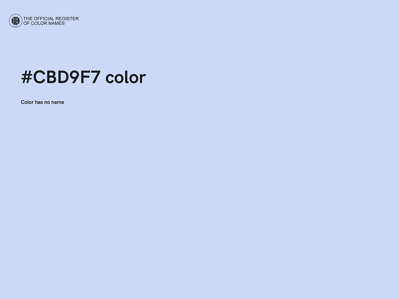 #CBD9F7 color image