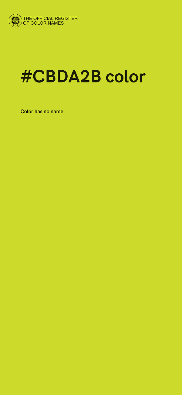 #CBDA2B color image