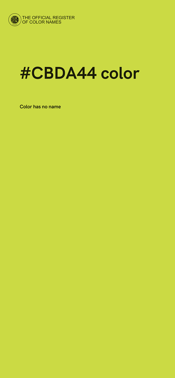 #CBDA44 color image