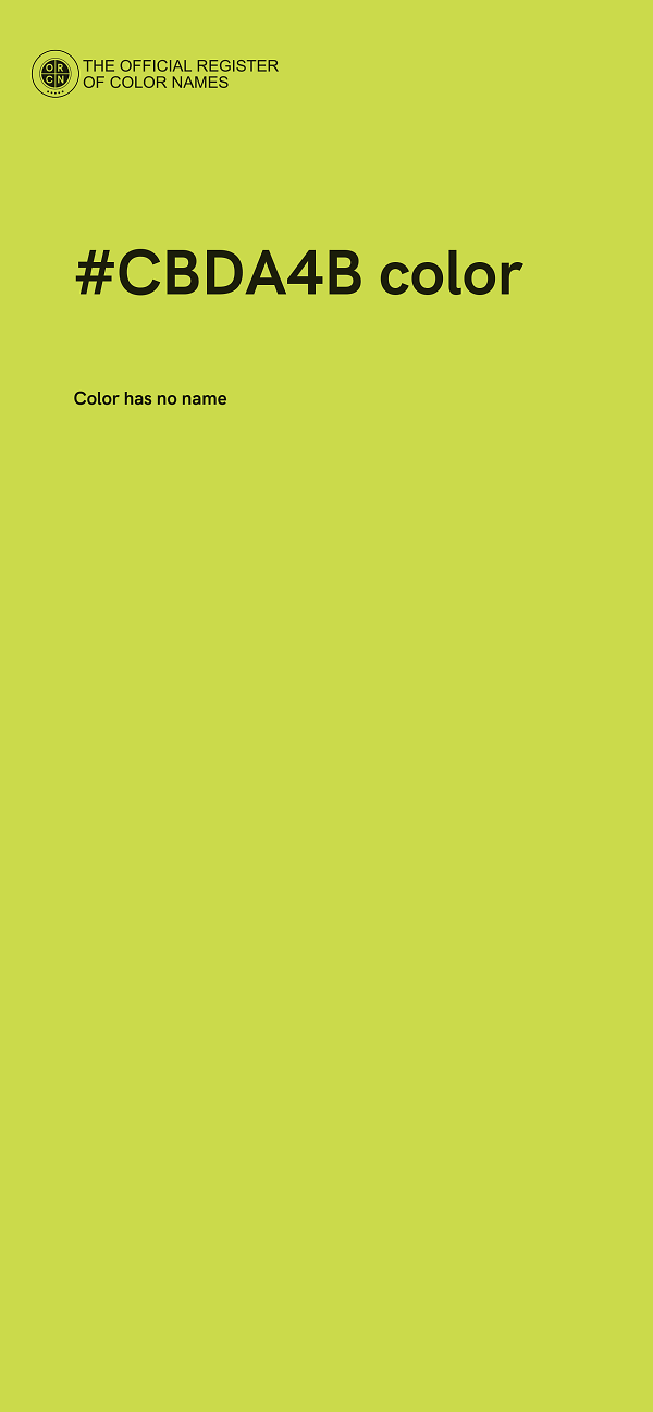 #CBDA4B color image
