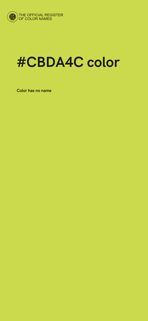 #CBDA4C color image