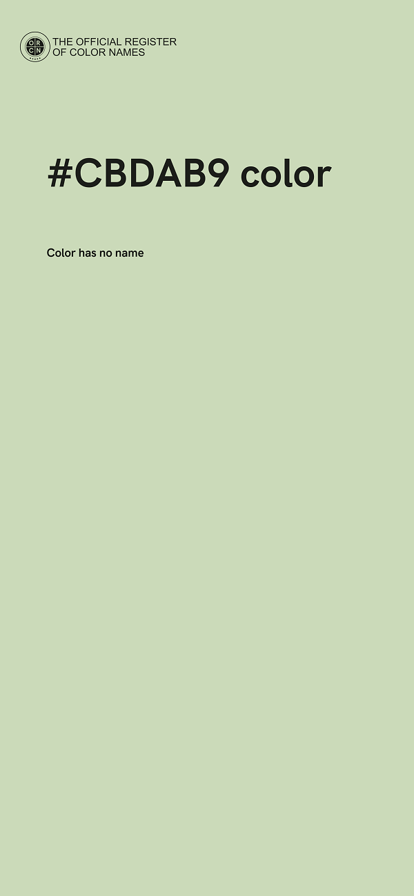 #CBDAB9 color image