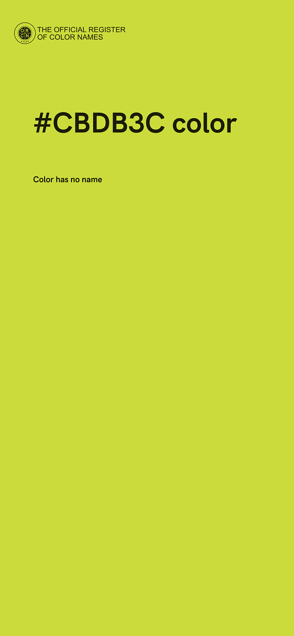#CBDB3C color image