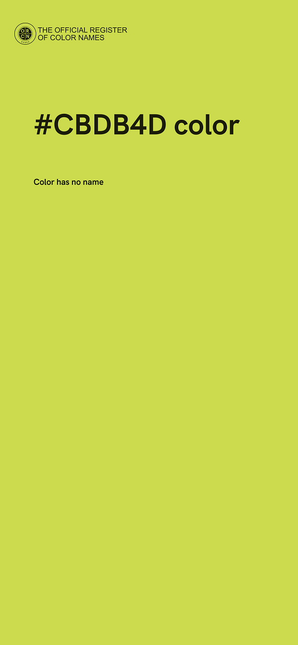 #CBDB4D color image