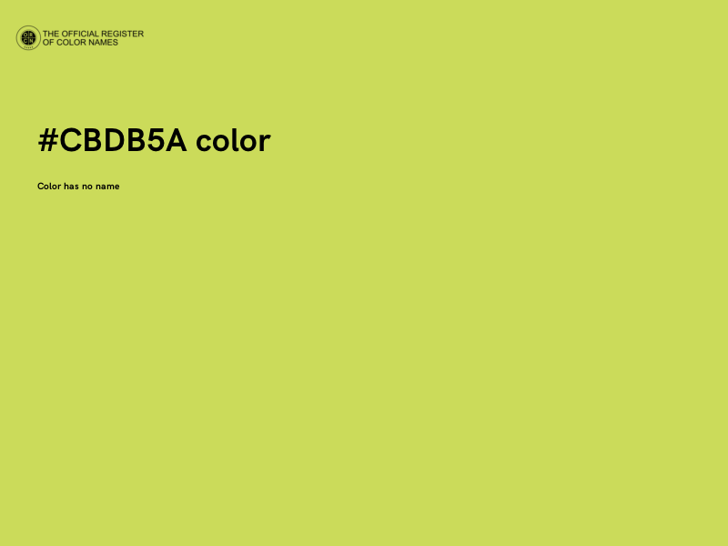 #CBDB5A color image