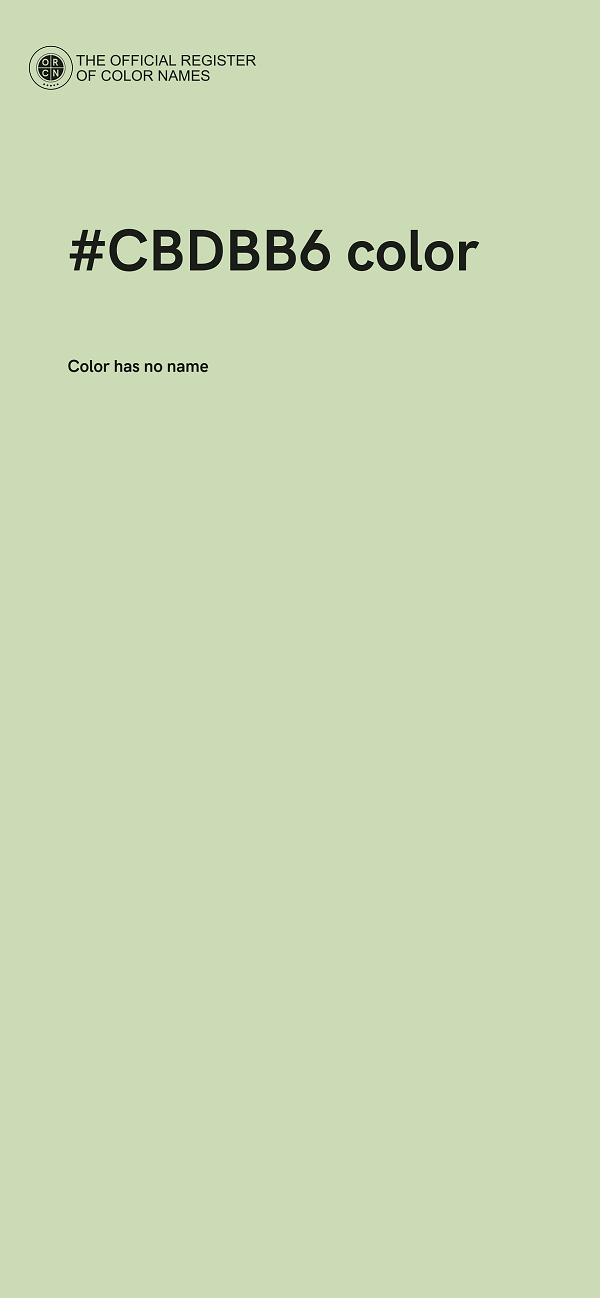 #CBDBB6 color image
