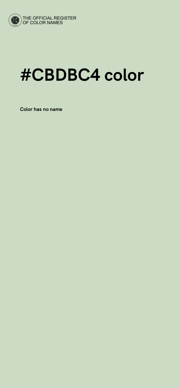 #CBDBC4 color image