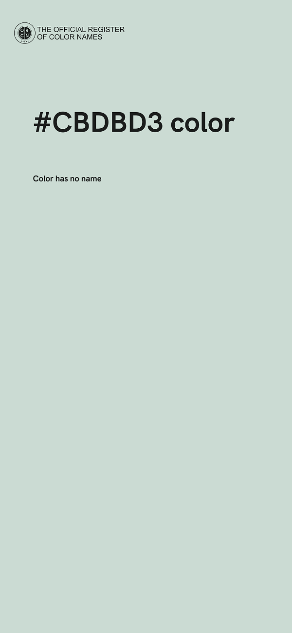 #CBDBD3 color image