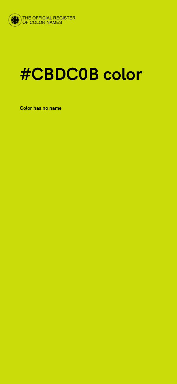 #CBDC0B color image