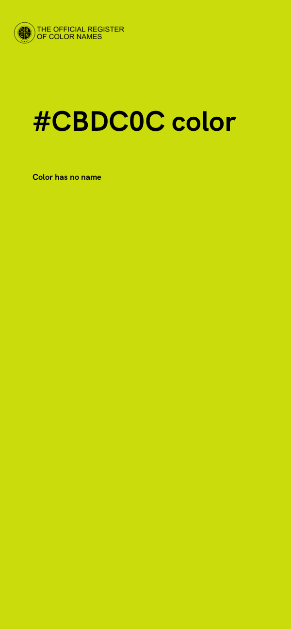 #CBDC0C color image