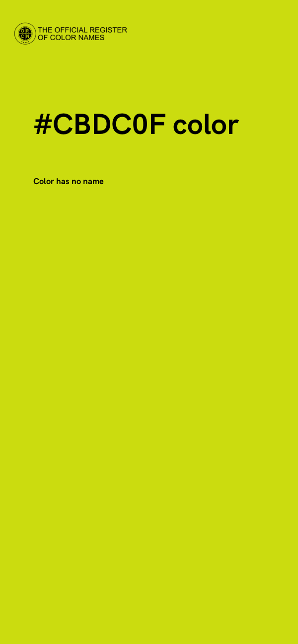 #CBDC0F color image