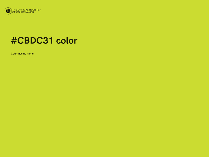 #CBDC31 color image